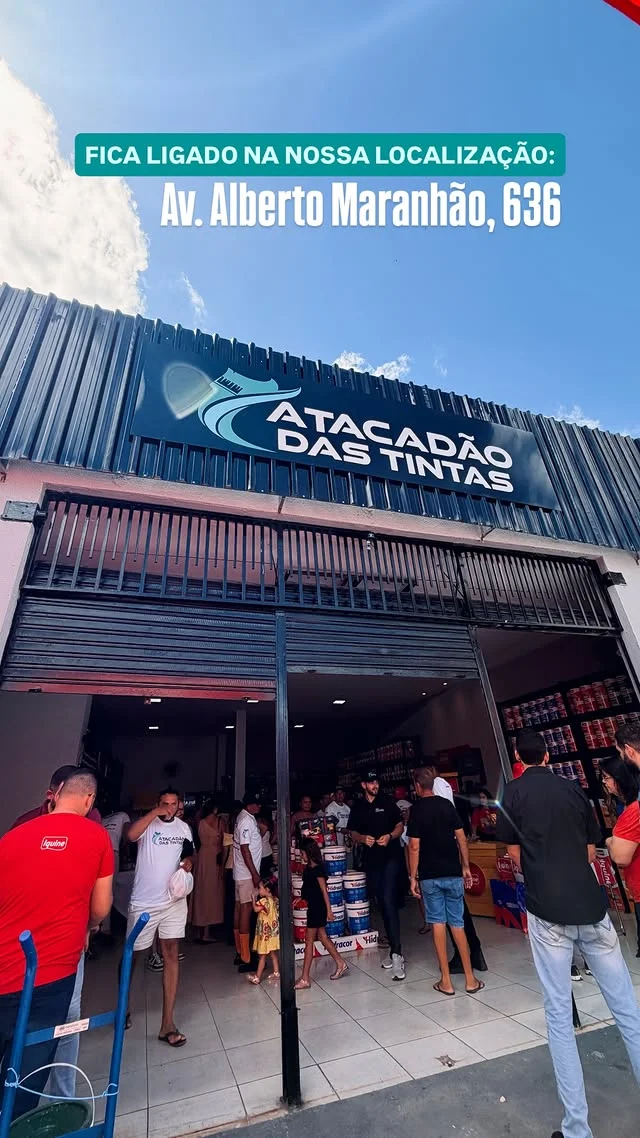 Fachada da loja Atacadão das Tintas em Mossoró